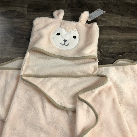 Cozy Soft Fleece Hooded Bath Robe Towel Llama Bear - Picture 5 of 5